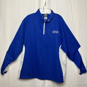 Creighton BlueJays Knights Apparel Embroidered Pullover Windbreaker Size XL Blue